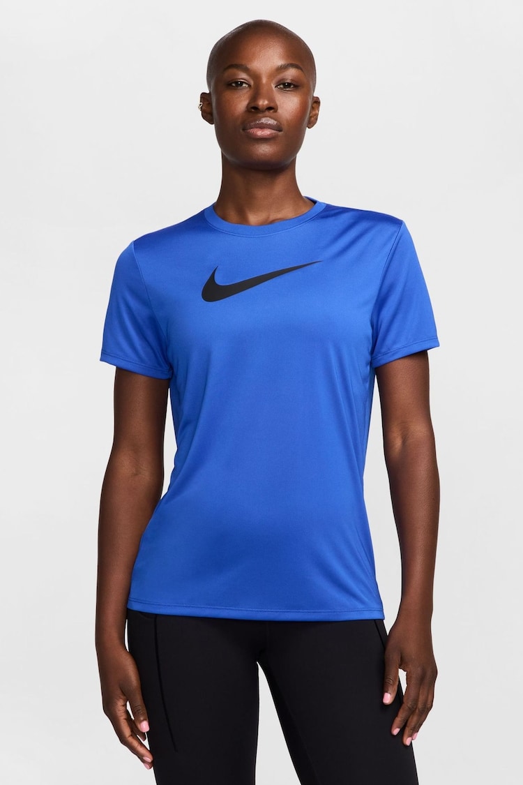 Nike Hyper Royal Blue Dri-FIT Graphic Swoosh Short Sleeve T-Shirt - Image 1 of 1