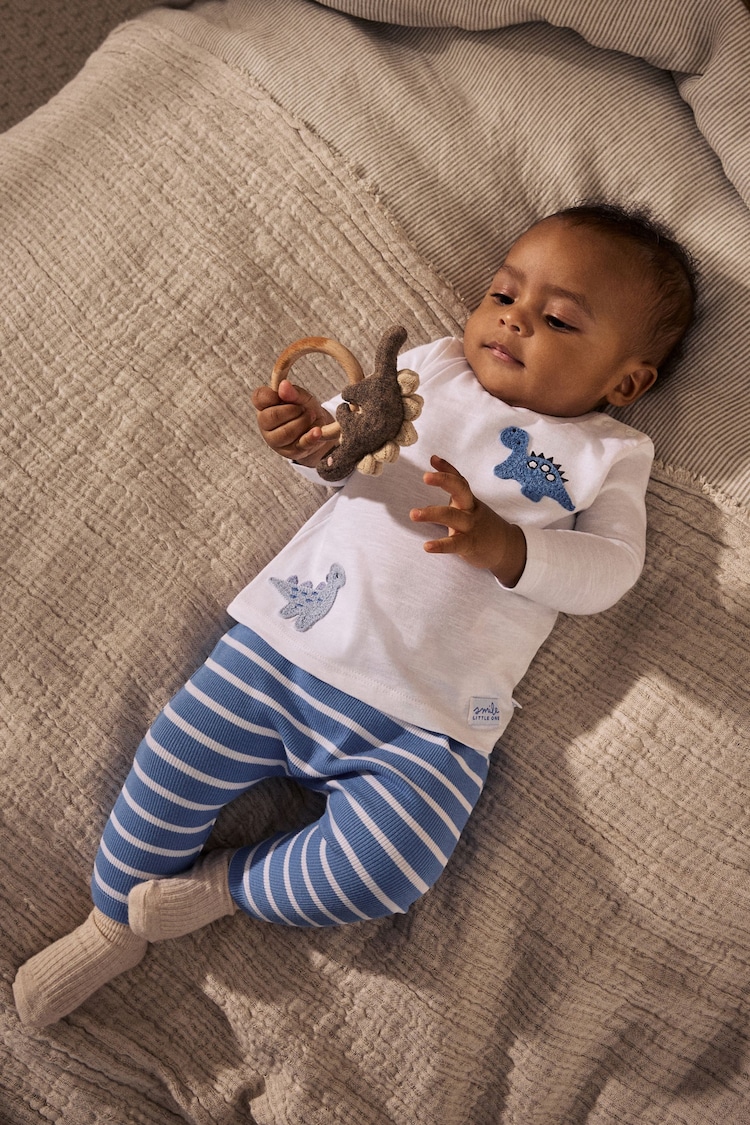 Blue Dino Baby Top And Leggings Set - Image 1 of 1