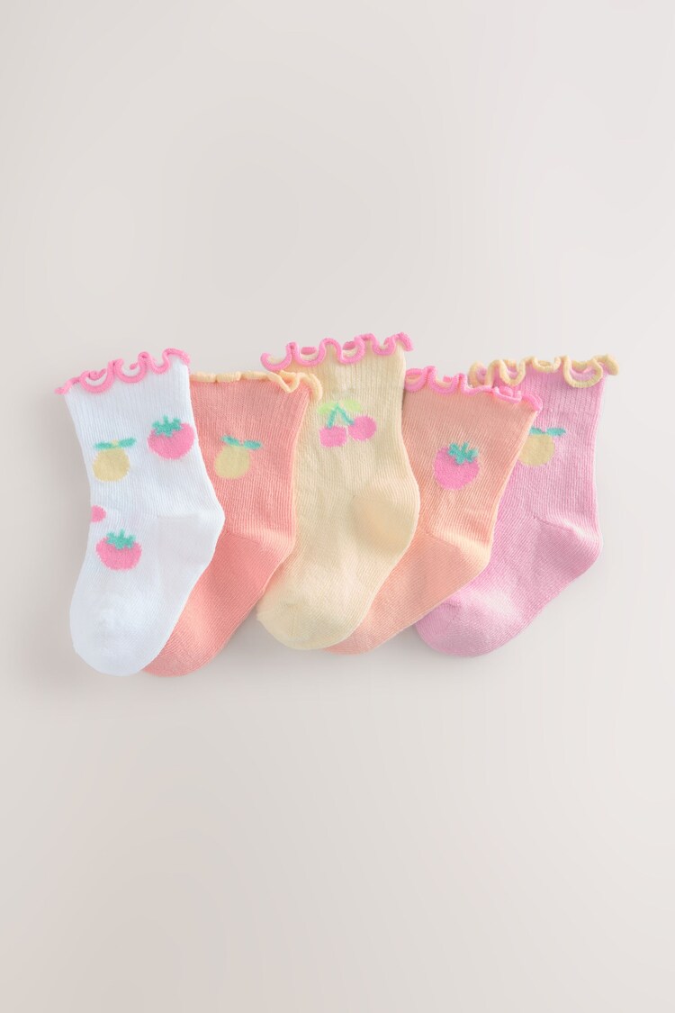 Bright Fruit Baby Socks 5 Pack (0mths-2yrs) - Image 1 of 1