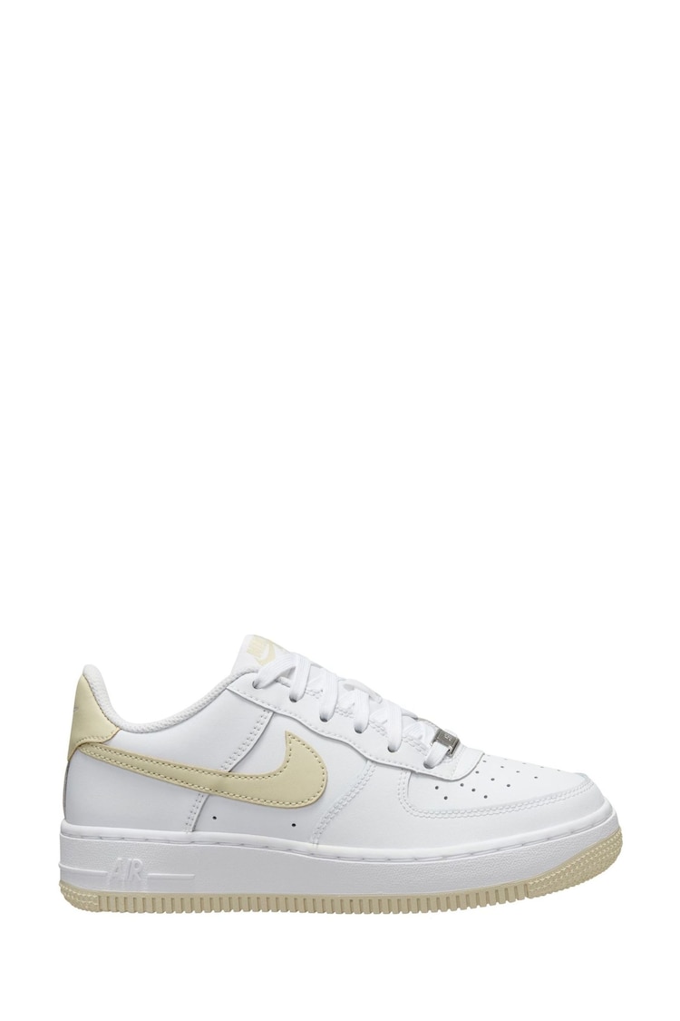 Nike White Natural Air Force 1 Youth Trainers - Image 1 of 1