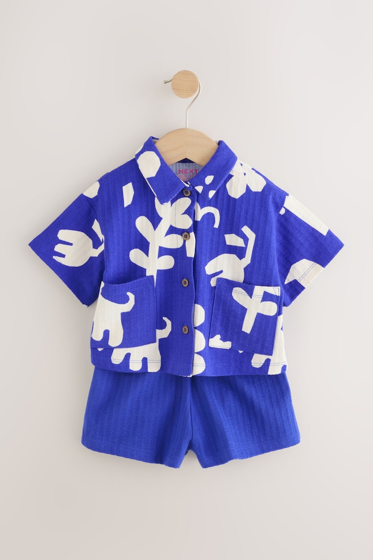 Blue Character 100% Cotton Short Sleve Shirt and Shorts Set (3mths-7yrs) - Image 1 of 1