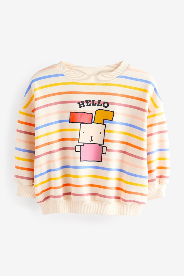 Cream Rainbow Stripe Sweatshirt (3mths-7yrs) - Image 1 of 1