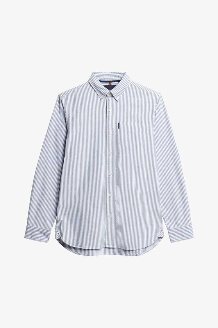 Superdry Blue Dark Essentials Oxford Shirt - Image 1 of 1