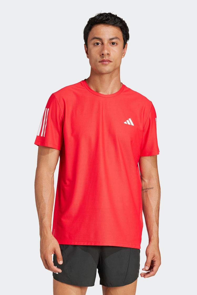 adidas Red Own the Run T-Shirt - Image 1 of 1