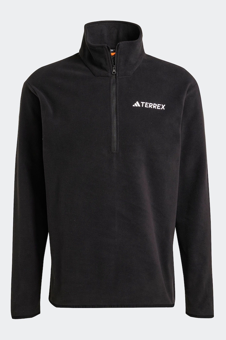 adidas Black Essentials 1/2 Zip Fleece Jacket - Image 1 of 1