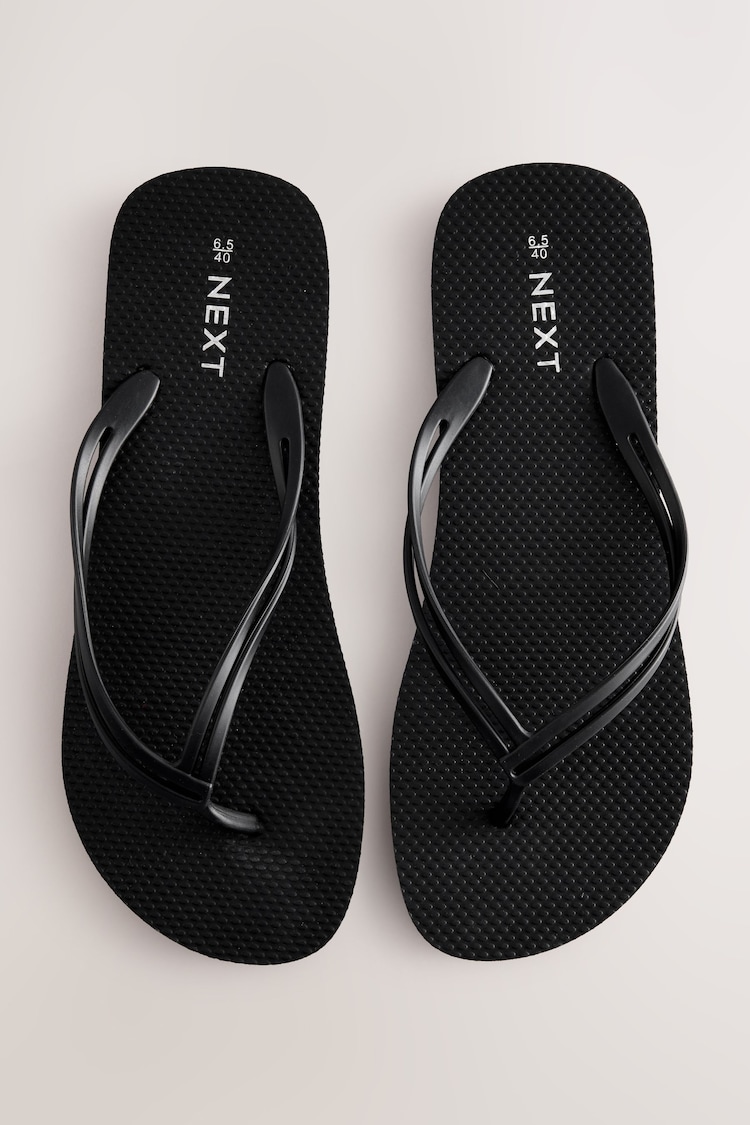Black Beach Flip Flops - Image 1 of 1