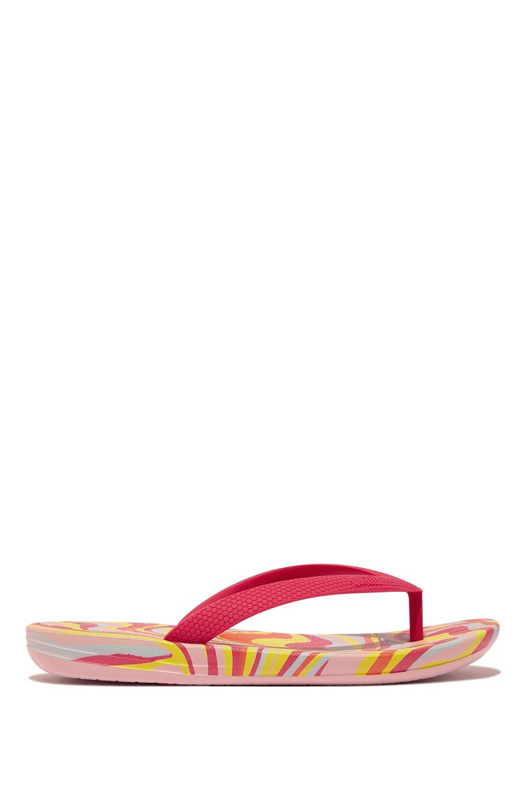 FitFlop Kids Green Iqushion Junior Swirly Ergonomic Flip Flops red - Image 1 of 1