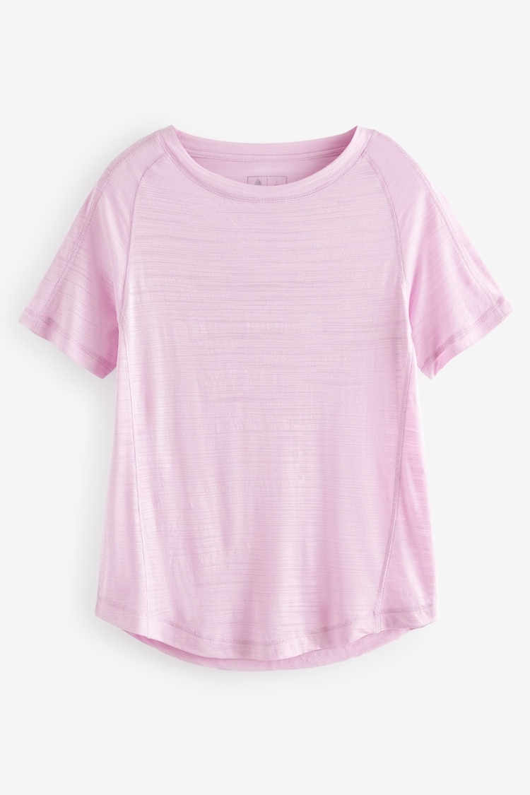 Pink Crew Neck Lightweight Short Sleeve T-Shirt - Image 1 of 1 Pink Crew Neck Lightweight Short Sleeve T-Shirt - Image 1 of 1