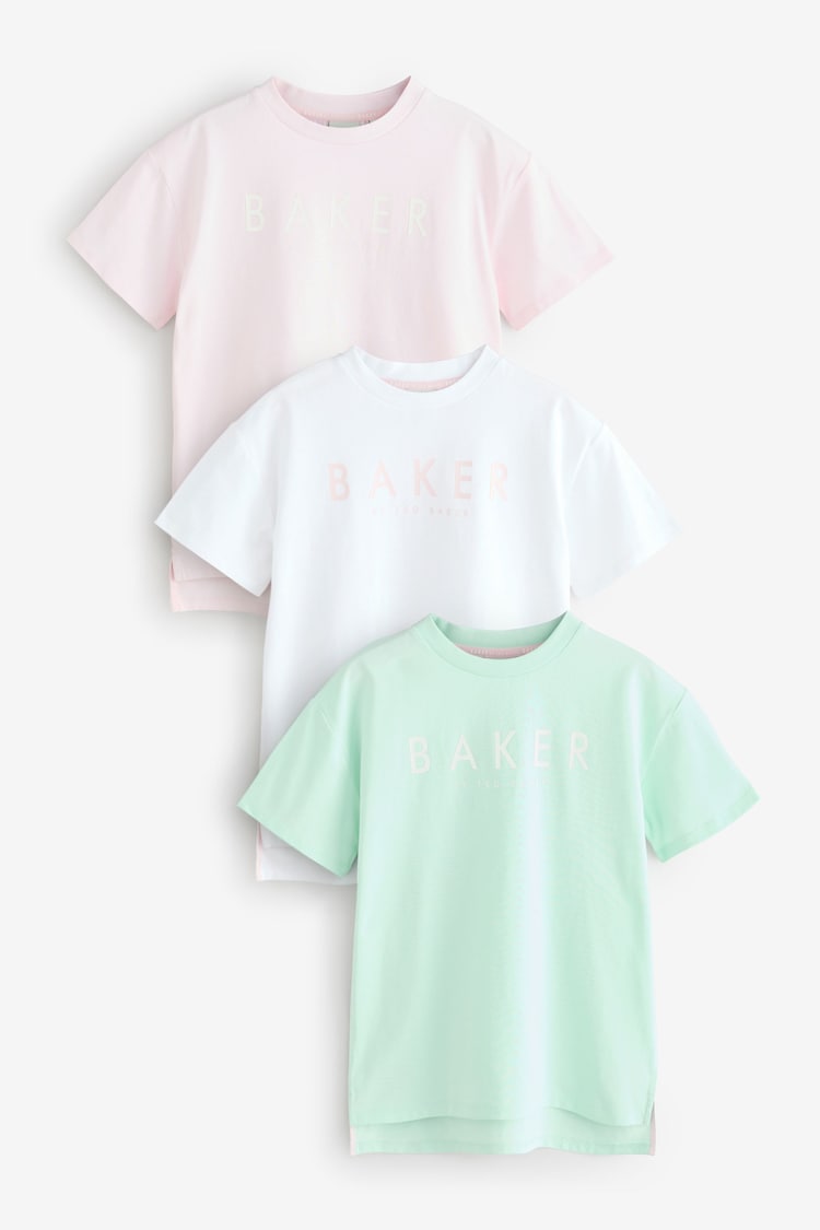 Baker By Ted Baker Oversized Graphic Print T-Shirts 3 Pack - Image 1 of 1