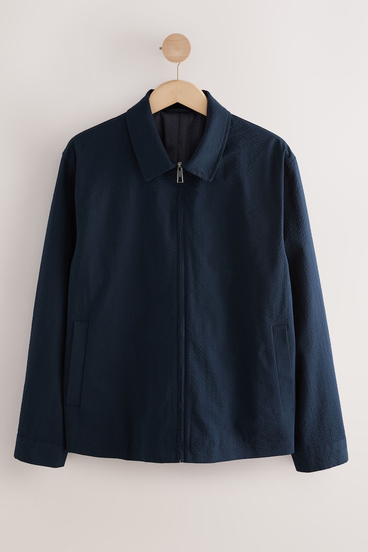 Azul marino - Seersucker Shacket - Imagen 1 de 1