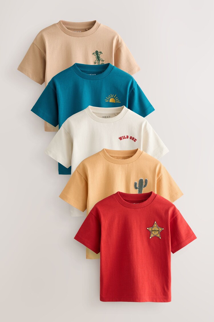 Multi Western - Pack de 5 camisetas de manga corta (3 meses-7 años) - Imagen 1 de 1