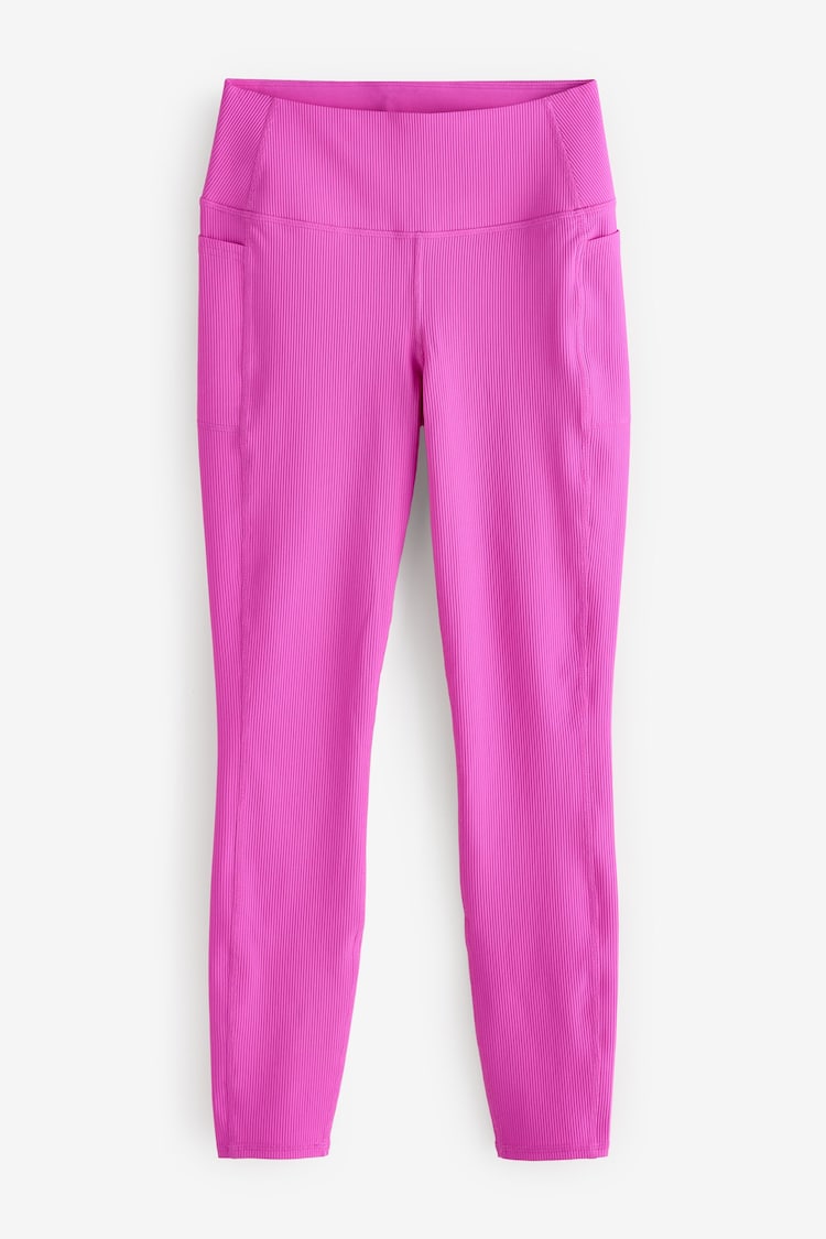 Skechers Pink Black GoFlex High Waisted Ribbed Leggings - Image 1 of 1