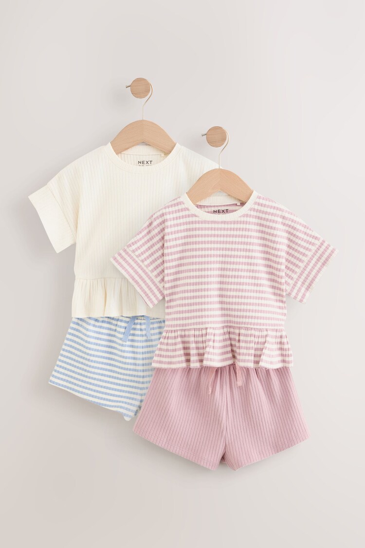 Pink T-Shirt & Short 2 Pack Set (3mths-7yrs) - Image 1 of 1