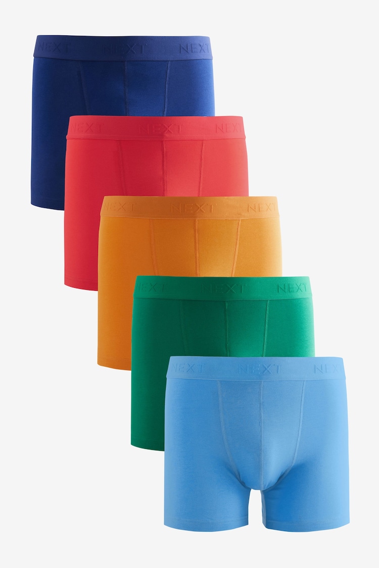 Bright Colour Cotton Rich Trunk Boxers 5 Pack - Image 1 of 1
