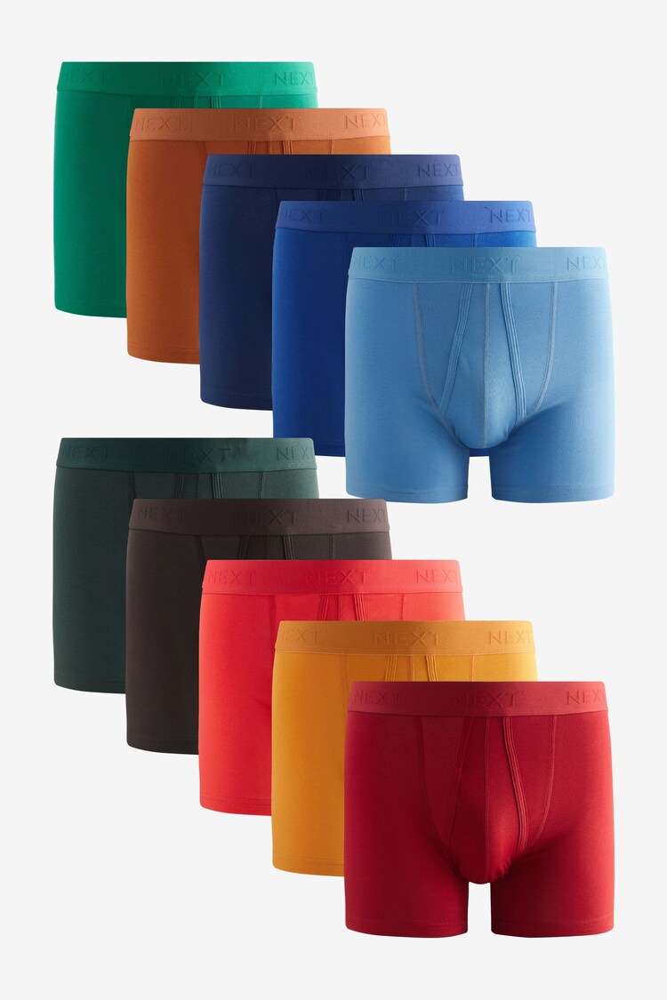 Brights Blue/Red 10 pack A-Front Boxers - Image 1 of 1