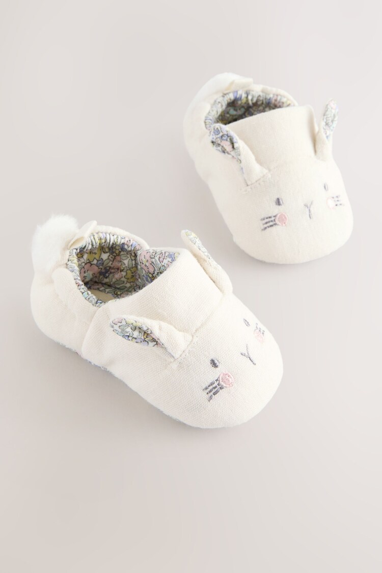Neutral Bunny Baby Slip On Shoes (0-24mths) - Image 1 of 1