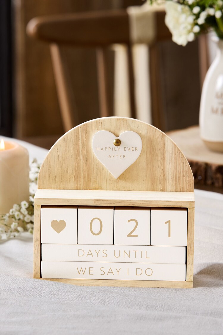 Cream Country Wedding Countdown Calendar - Image 1 of 1