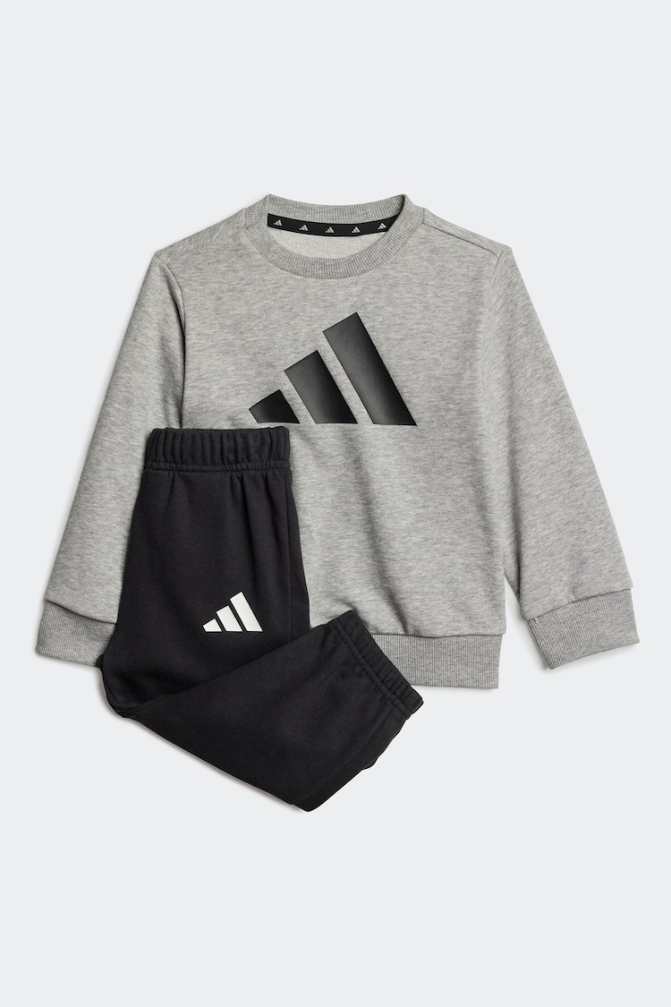 Gris - Conjunto básico de suéter y pantalones de chándal para bebé de adidas - Imagen 1 de 1