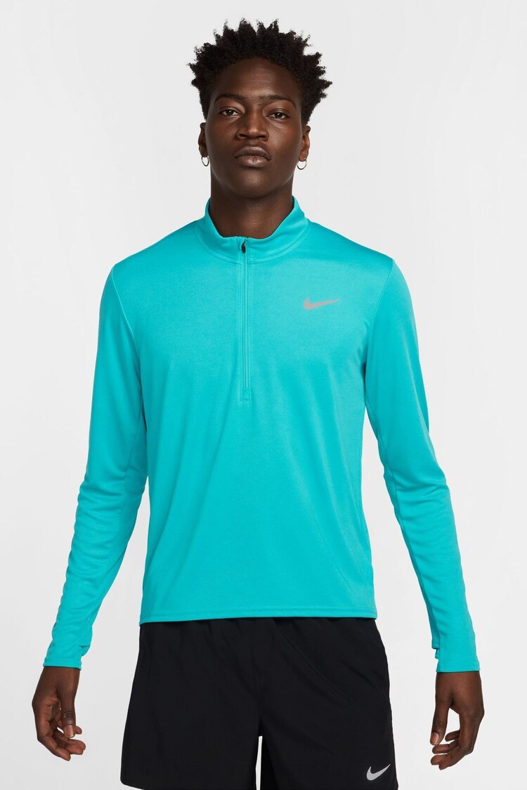 Nike Cactus Blue Dri-FIT Pacer Quarter Zip Running Top - Image 1 of 1