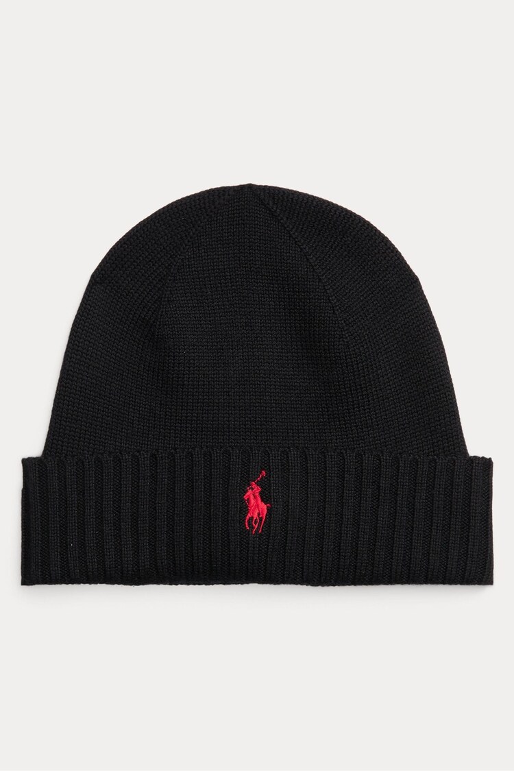 Синий - Polo Ralph Lauren Signature Шерстяная шапочка из пони, головные уборы - Image 1 of 1