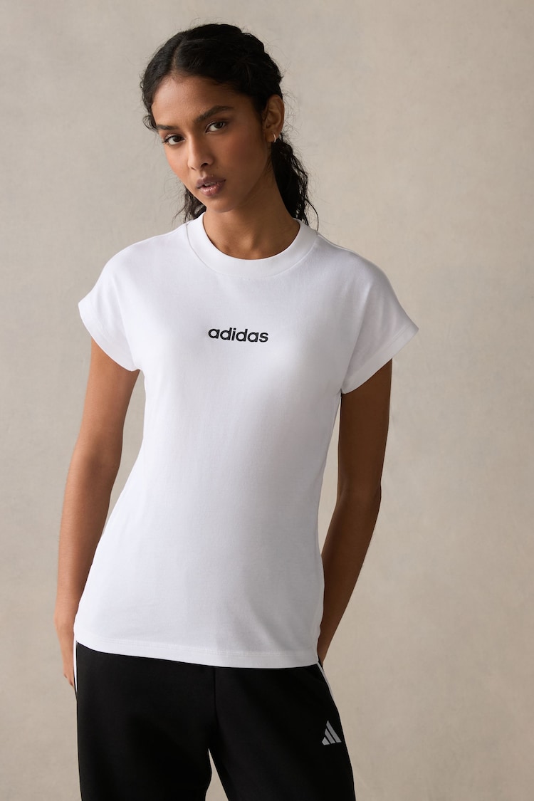 adidas White Essentials Single Jersey T-Shirt - Image 1 of 1