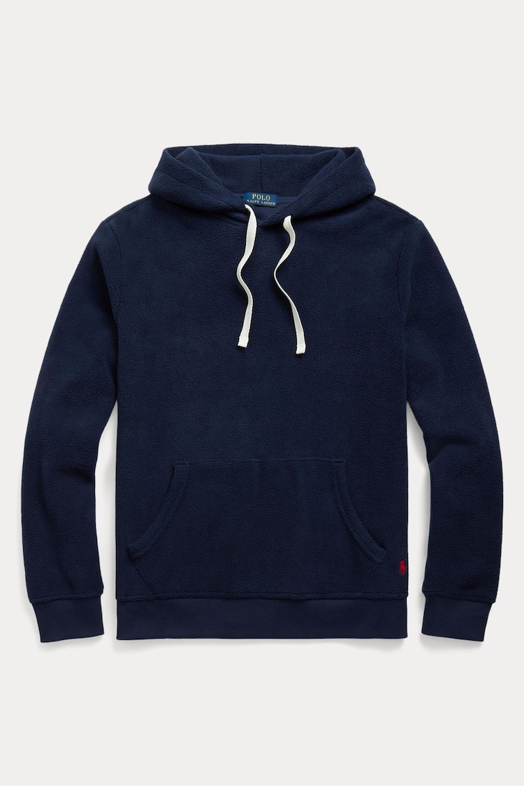 Polo Ralph Lauren Navy Blue Brushed Fleece Hoodie - Image 1 of 1