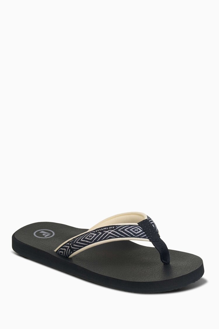 Foamlife Black Womens Yogi Flip Flops - Image 1 of 1