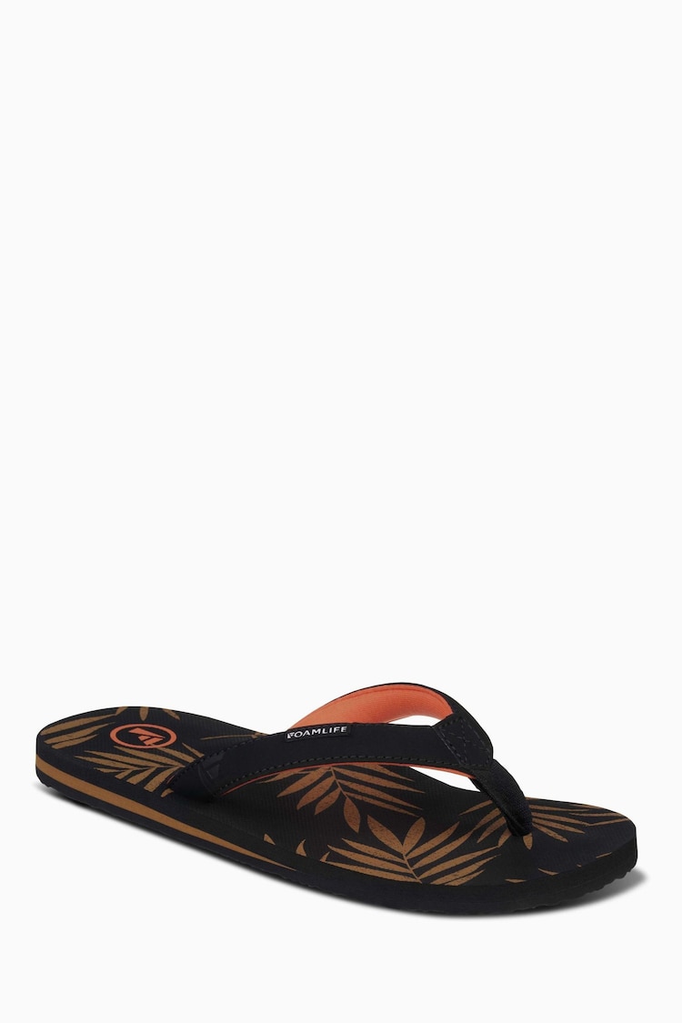 Foamlife Black Womens Zikat-SC Flip Flops - Image 1 of 1