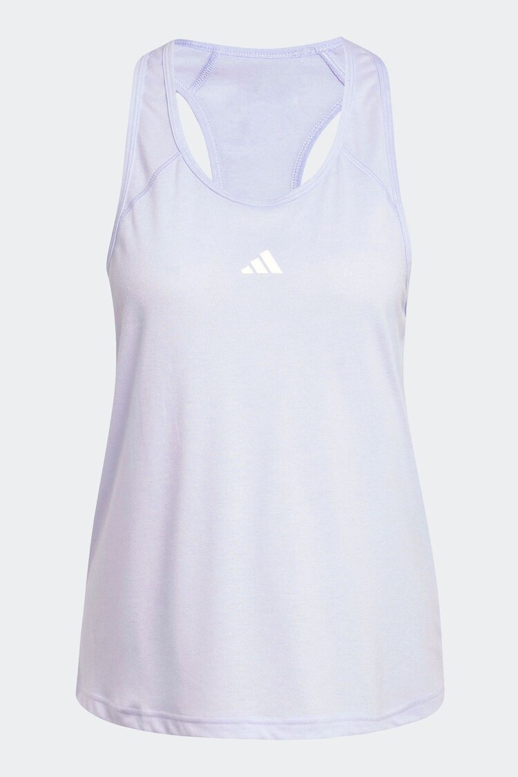 adidas Purple Train Essentials Minimal Branding Racerback Tank Top - Image 1 of 1