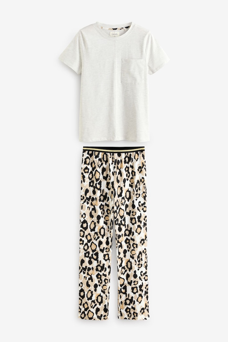 Leopard 100% Cotton Short Sleeve Pyjamas - Image 1 of 1