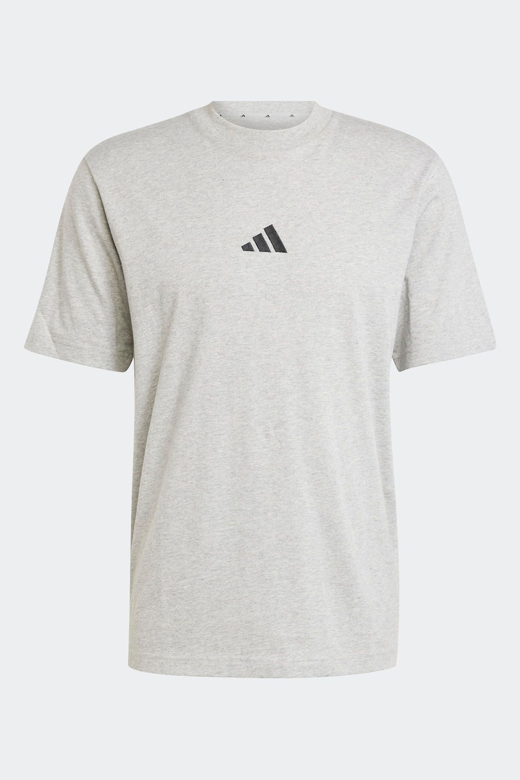 adidas Grey Essentials Small Logo Single Jersey T-Shirt - Image 1 of 1