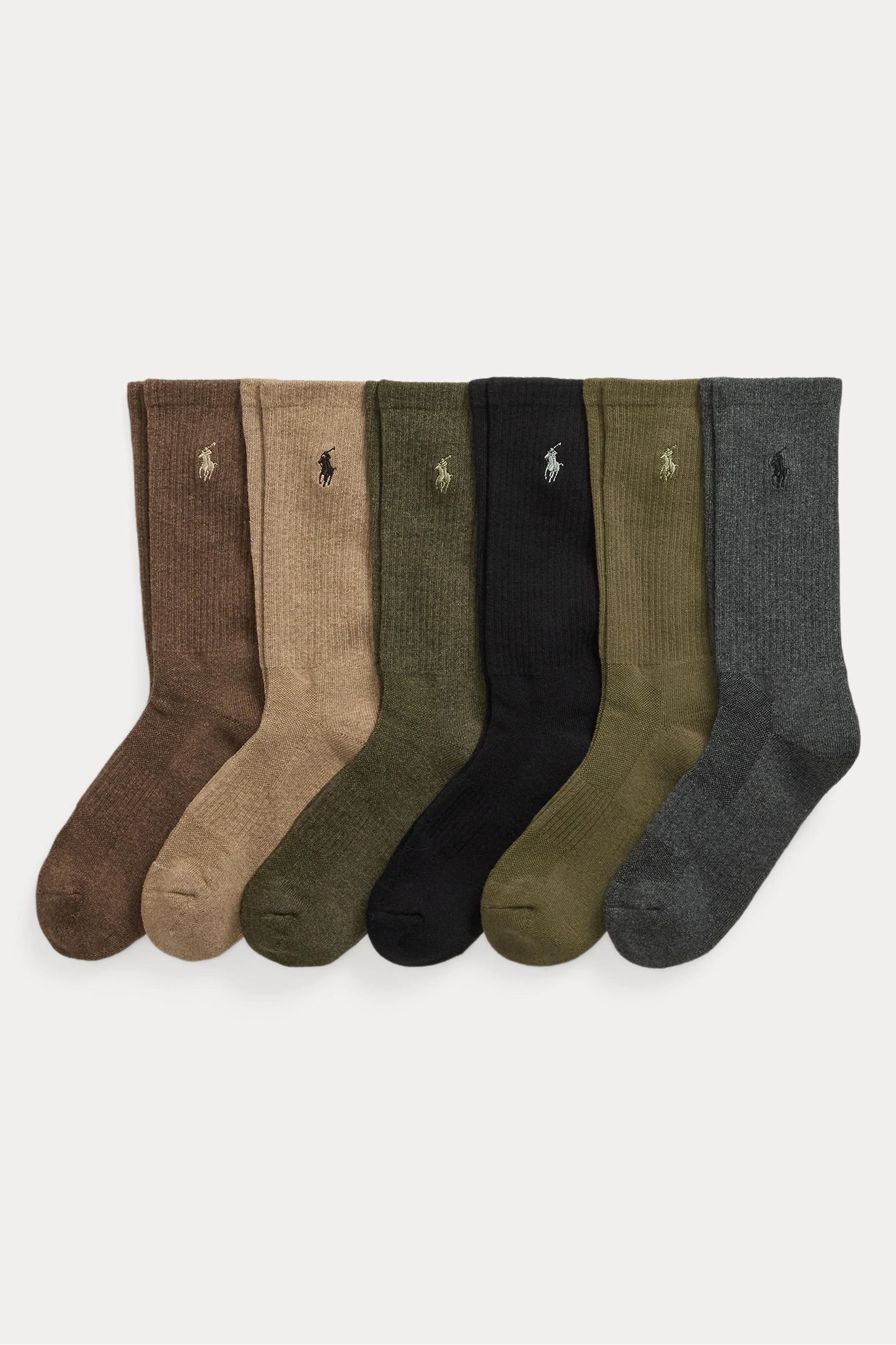 Buy Polo Ralph Lauren Cotton Crew 6 Pack Socks from Next Luxembourg