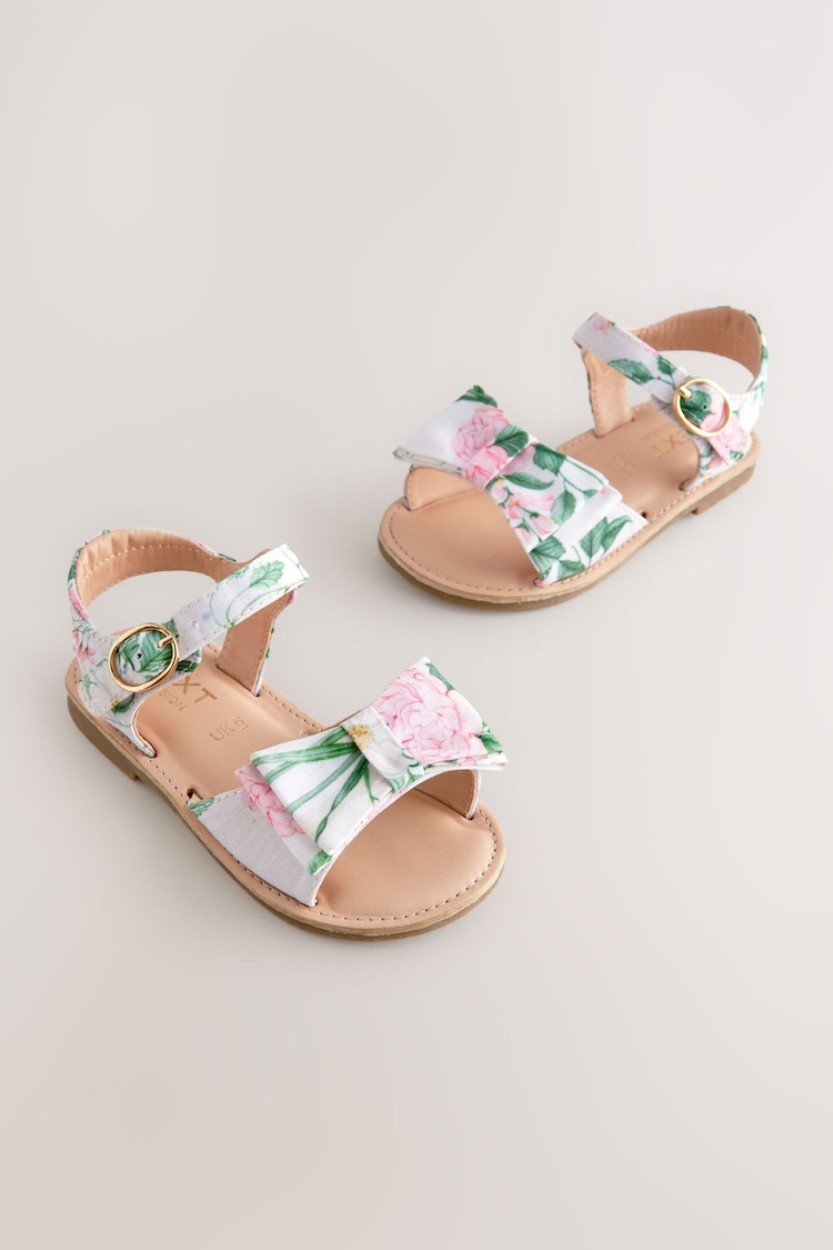 Floral Standard Fit (F) Bow Occasion Sandals - Image 1 of 1
