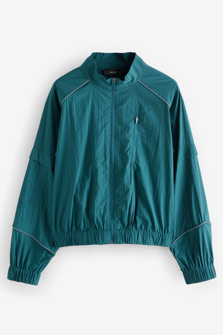 Verde oscuro - Running Jacket with Reflective Piping - Imagen 1 de 1