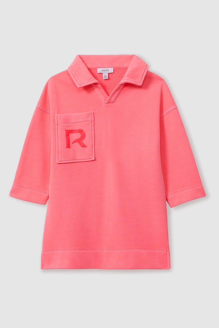 Reiss Bright Pink Natasha 9-13 yrs Open-Collar Jumper Dress - Image 1 of 1