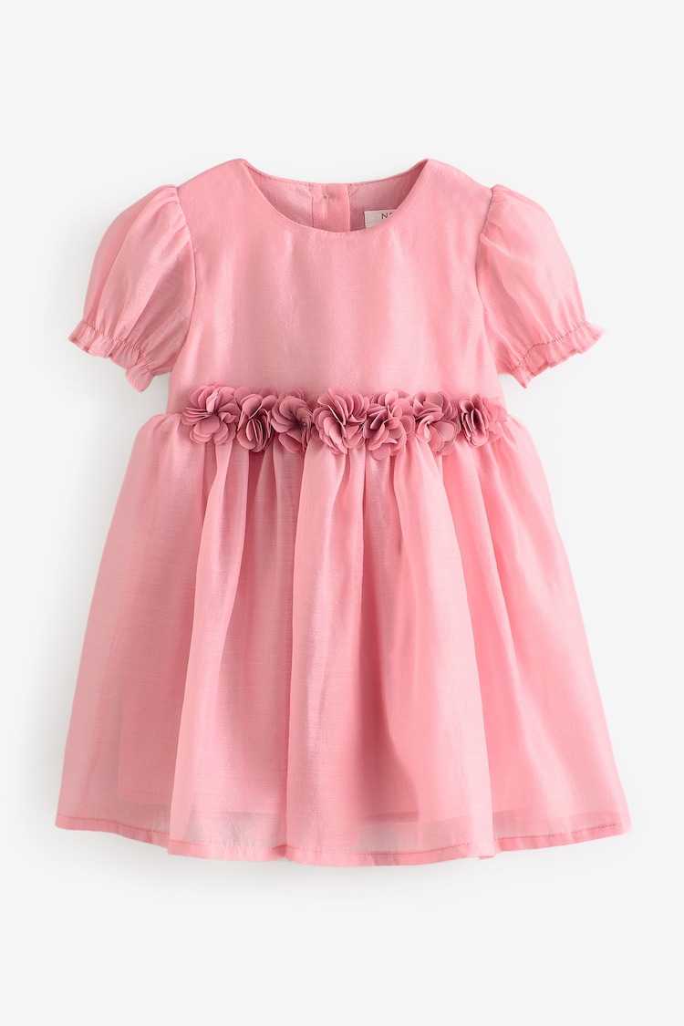 Pink Girl Flower Print Corsage Dress (3mths-8yrs) - Image 1 of 1