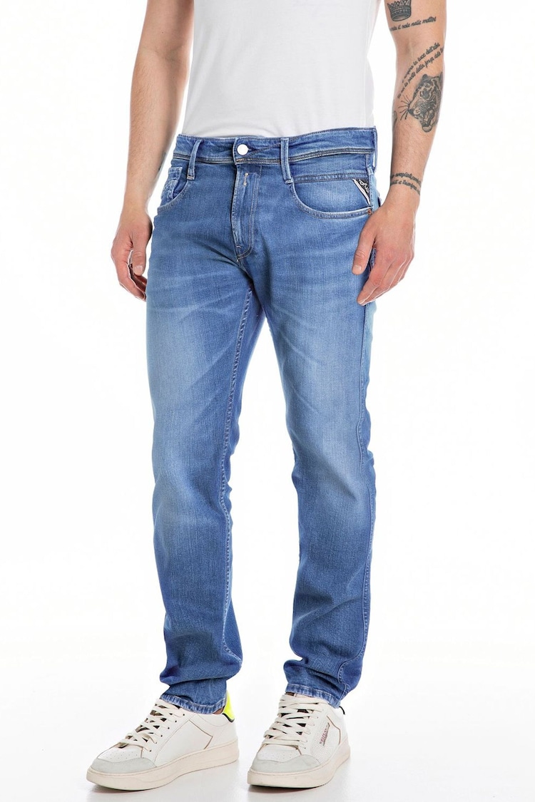 Голубой - Replay Anbass Plus Slim Fit Jeans - Image 1 of 1