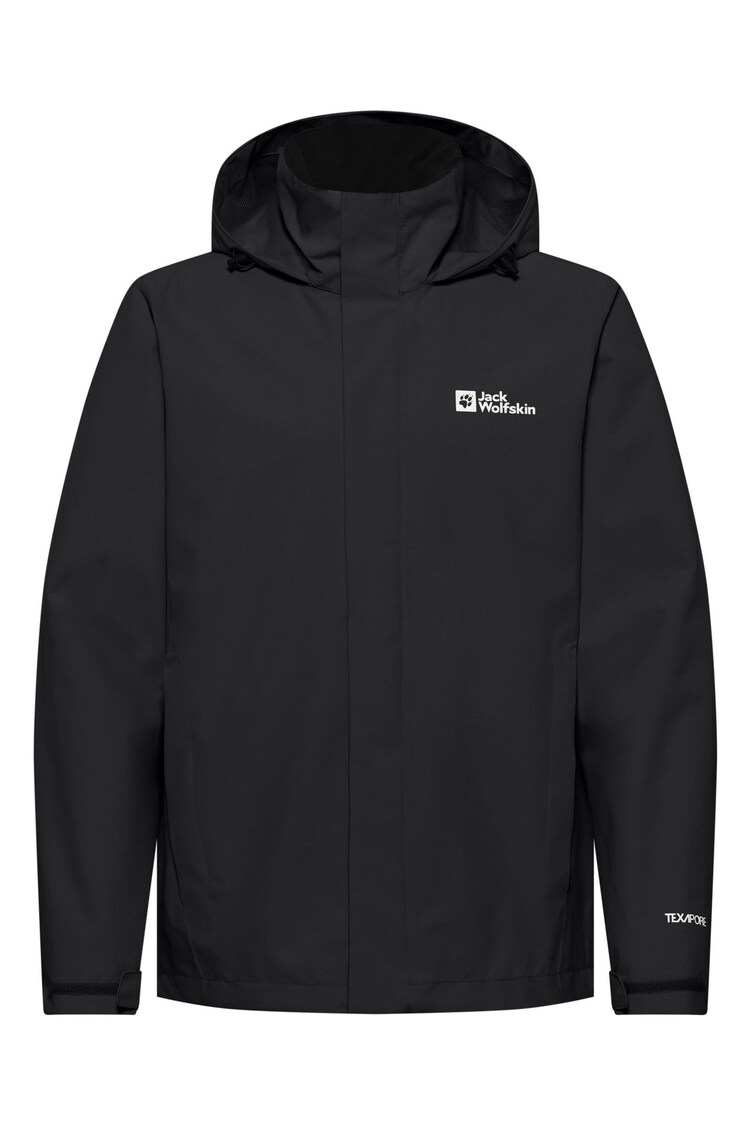 Jack Wolfskin Mens Trailtime 2L Waterproof Black Jacket - Image 1 of 1