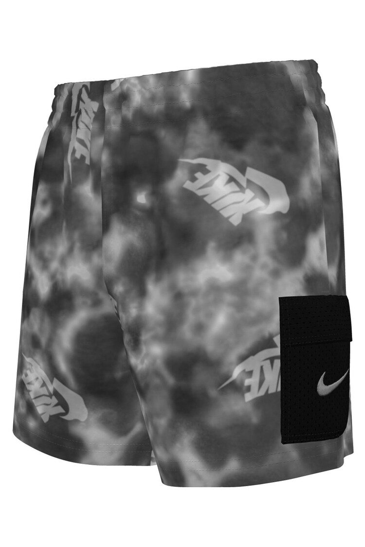 Nike Grey Water Tie Dye 4 Inch Volley Swim Shorts - Image 1 of 1