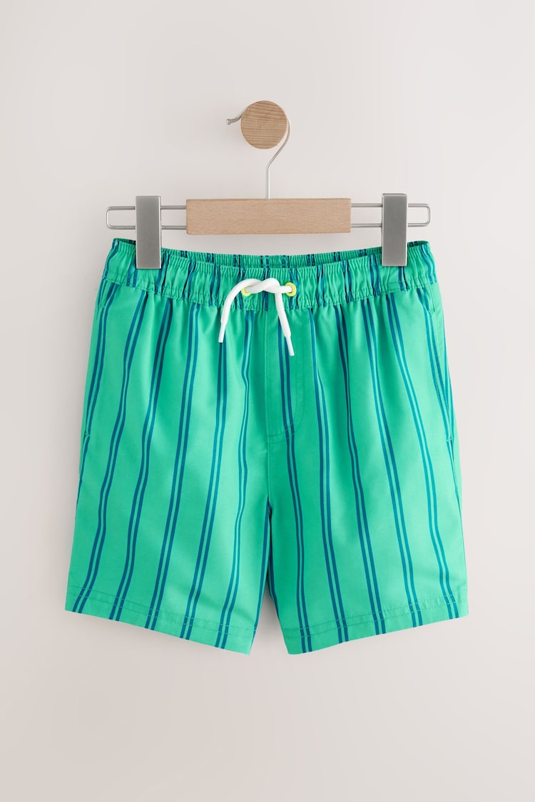 Green Stripe Swim Shorts (3-16yrs) - Image 1 of 1