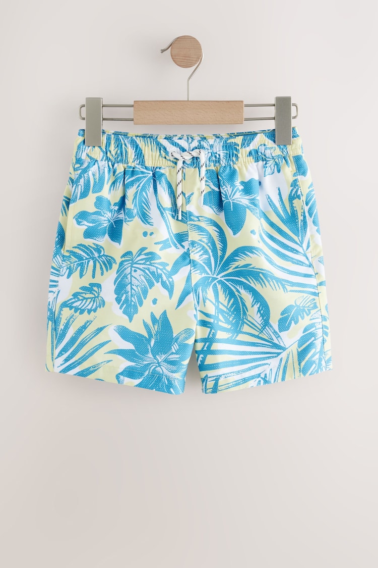 Yellow Palm Printed Swim Shorts (3-16yrs) - Image 1 of 1