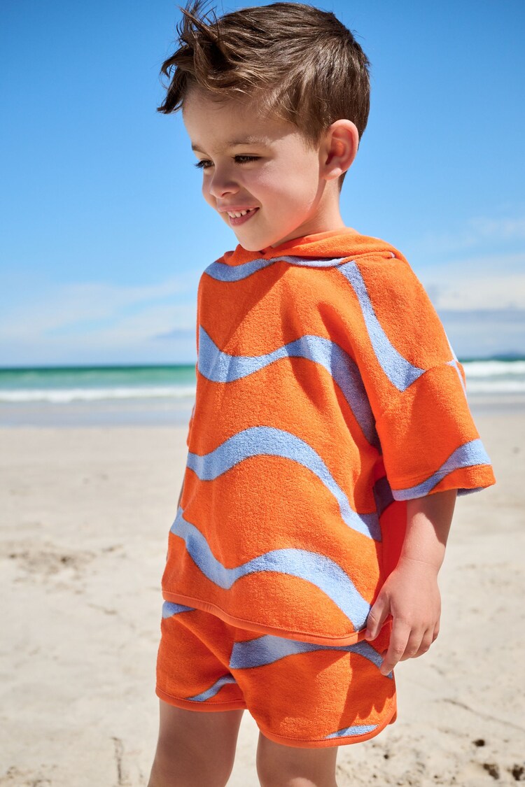 Orange/Blue 100% Cotton Toweling Set (3mths-7yrs) - Image 1 of 1