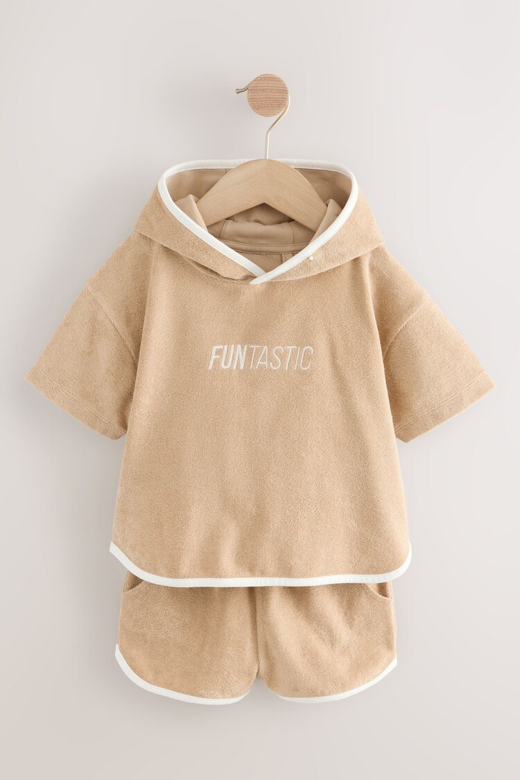 Taupe 100% Cotton Toweling Set (3mths-7yrs) - Image 1 of 1