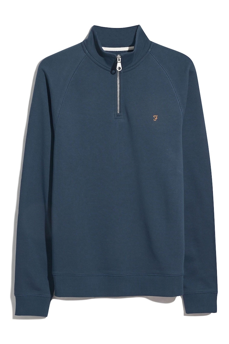 Farah Blue Jim Quarter-Zip Sweatshirt - Image 1 of 1