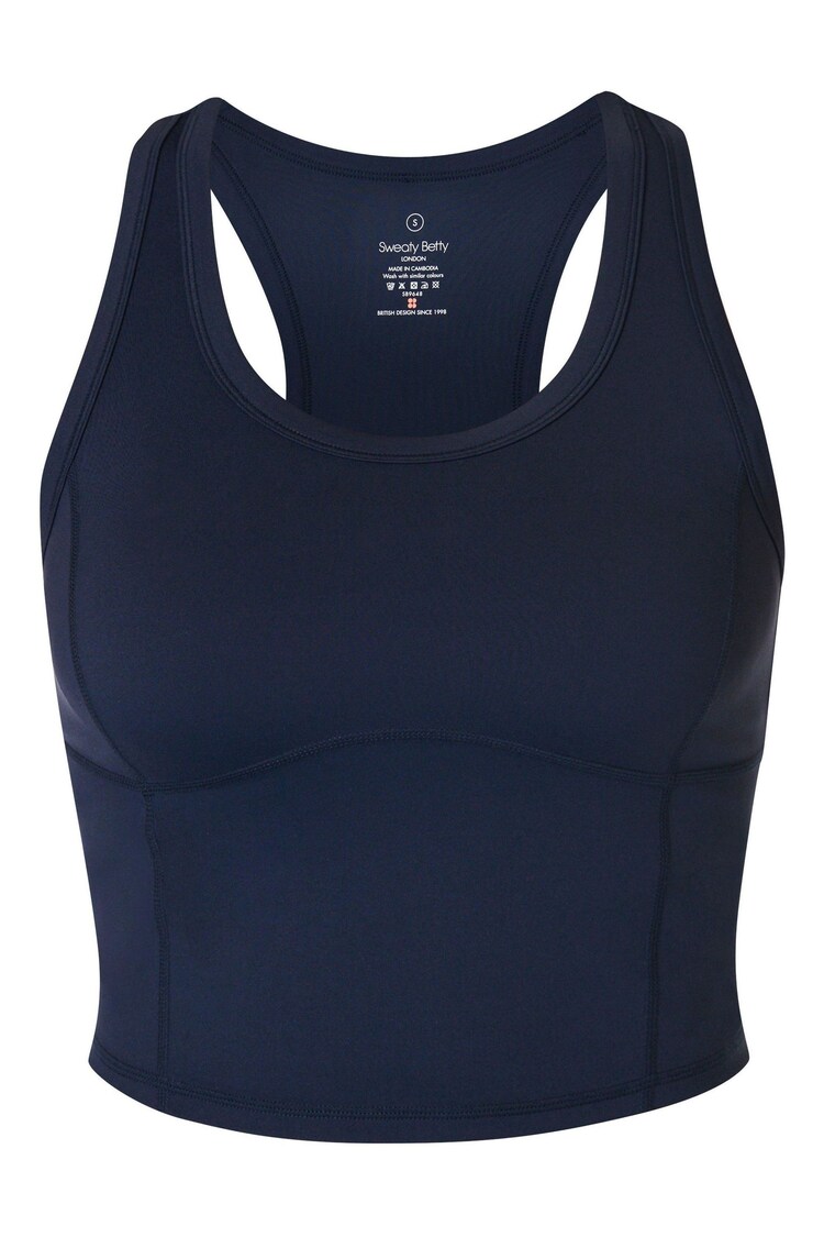Sweaty Betty Navy  Blue All Day Cropped Tank - Image 1 of 1