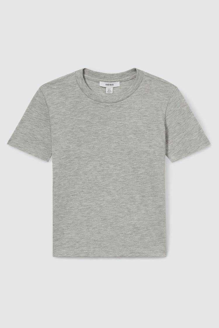 Reiss Grey Bless 3-9 yrs Cotton Crew Neck T-Shirt - Image 1 of 1