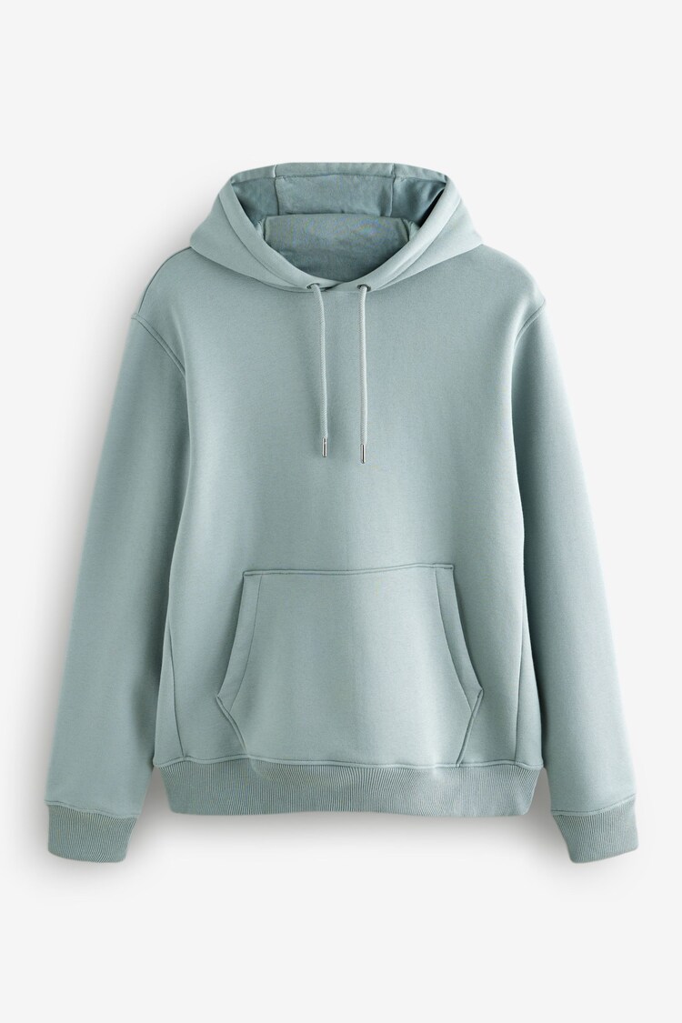 Airforce Blue Regular Fit Rich Jersey Fabric Hoodie - Image 1 of 1