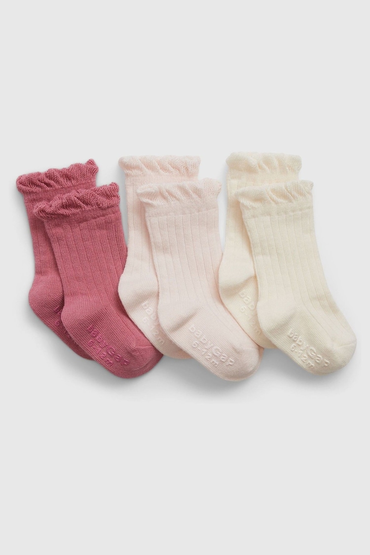 Volantes rosas - Pack de 3 pares de calcetines deportivos para recién nacidos Favoritos de Gap (recién nacido - 24 meses) - Imagen 1 de 1 Volantes rosas - Pack de 3 pares de calcetines deportivos para recién nacidos Favoritos de Gap (recién nacido - 24 meses) - Imagen 1 de 1