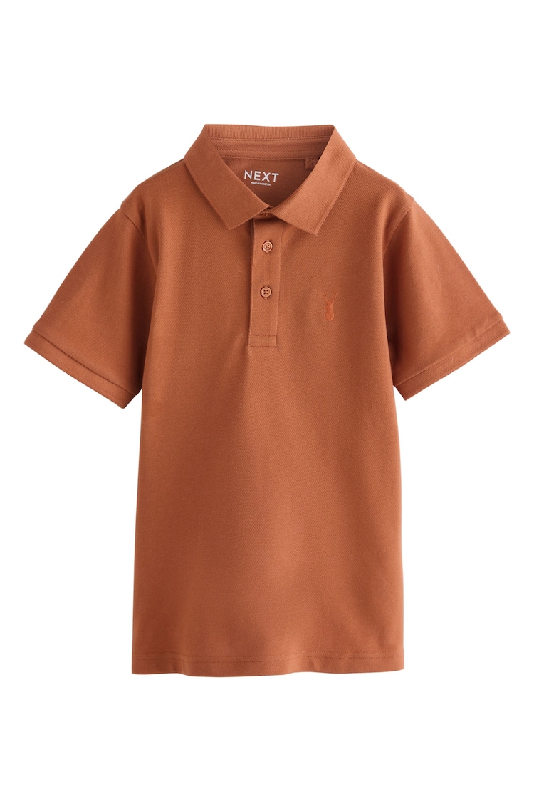 Rust Brown Short Sleeve Polo Shirt (3-16yrs) - Image 1 of 1
