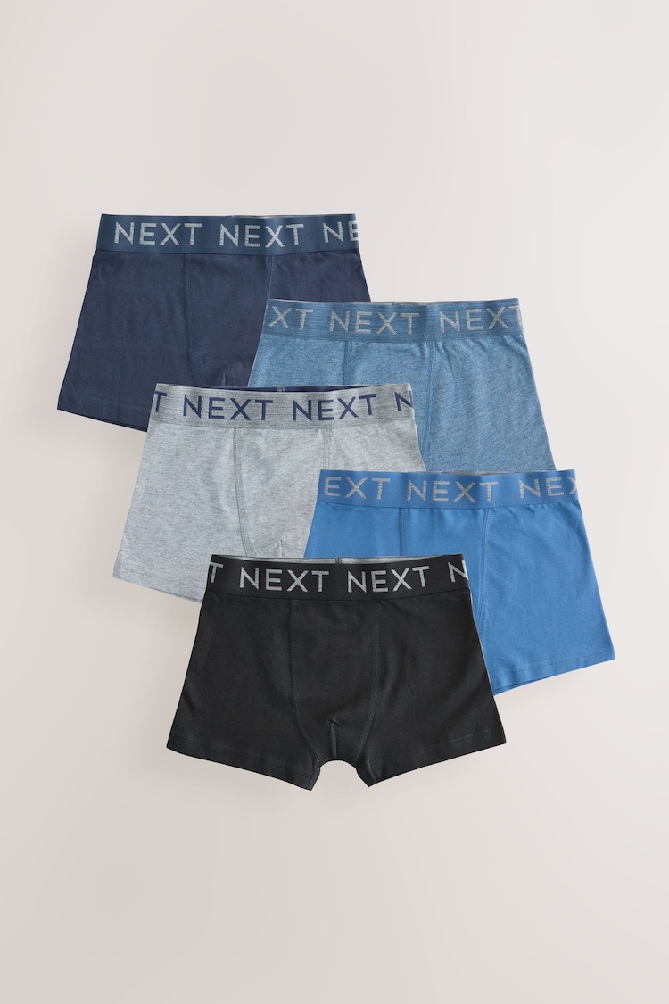 Blue/Grey Trunks 5 Pack (1.5-16yrs) - Image 1 of 1